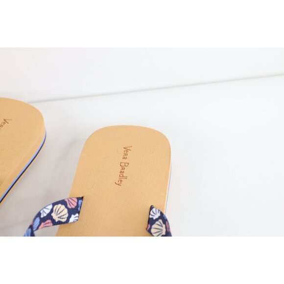 Deadstock Vtg Y2K Vera Bradley Womens Large 9 10 Sea Shells Flip Flops Sandals - Picture 3 of 6